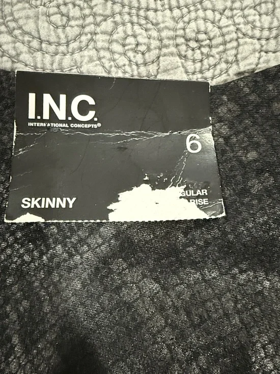 INC International Concepts Black Snake-Print Leggings - Picture 4 of 7